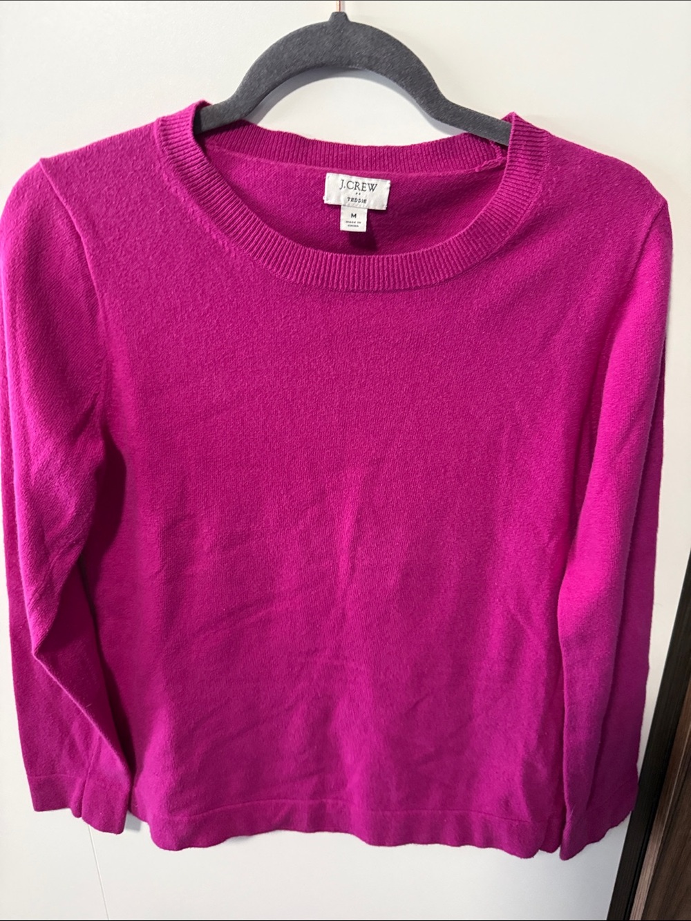 J. Crew Women's Crewneck Sweater — Hot Pink